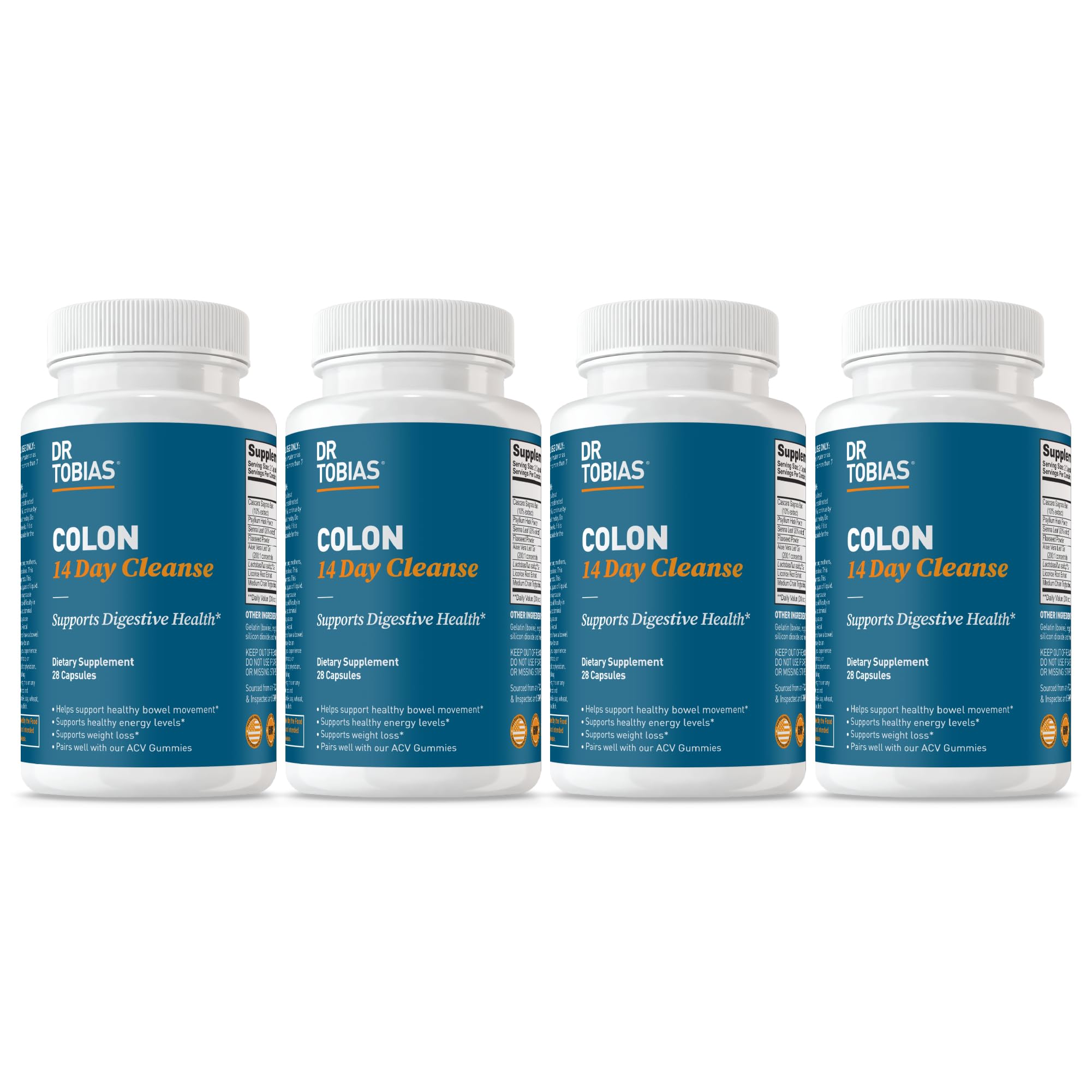 Dr. Tobias Colon Cleanse bottle with 28 capsules