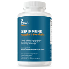 Dr. Tobias Deep Immune Probiotics & Prebiotics bottle label