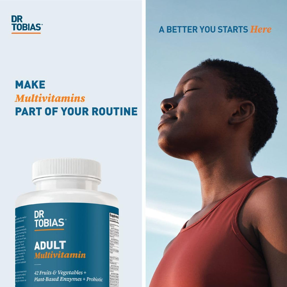 Close-up of multivitamin bottle label