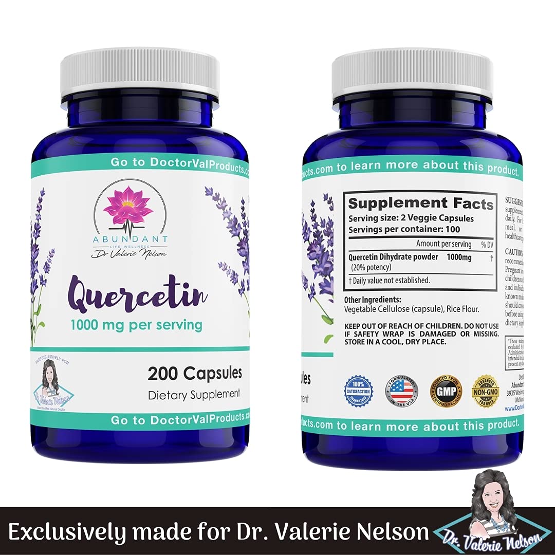 Quercetin 500 mg packaging and bottle
