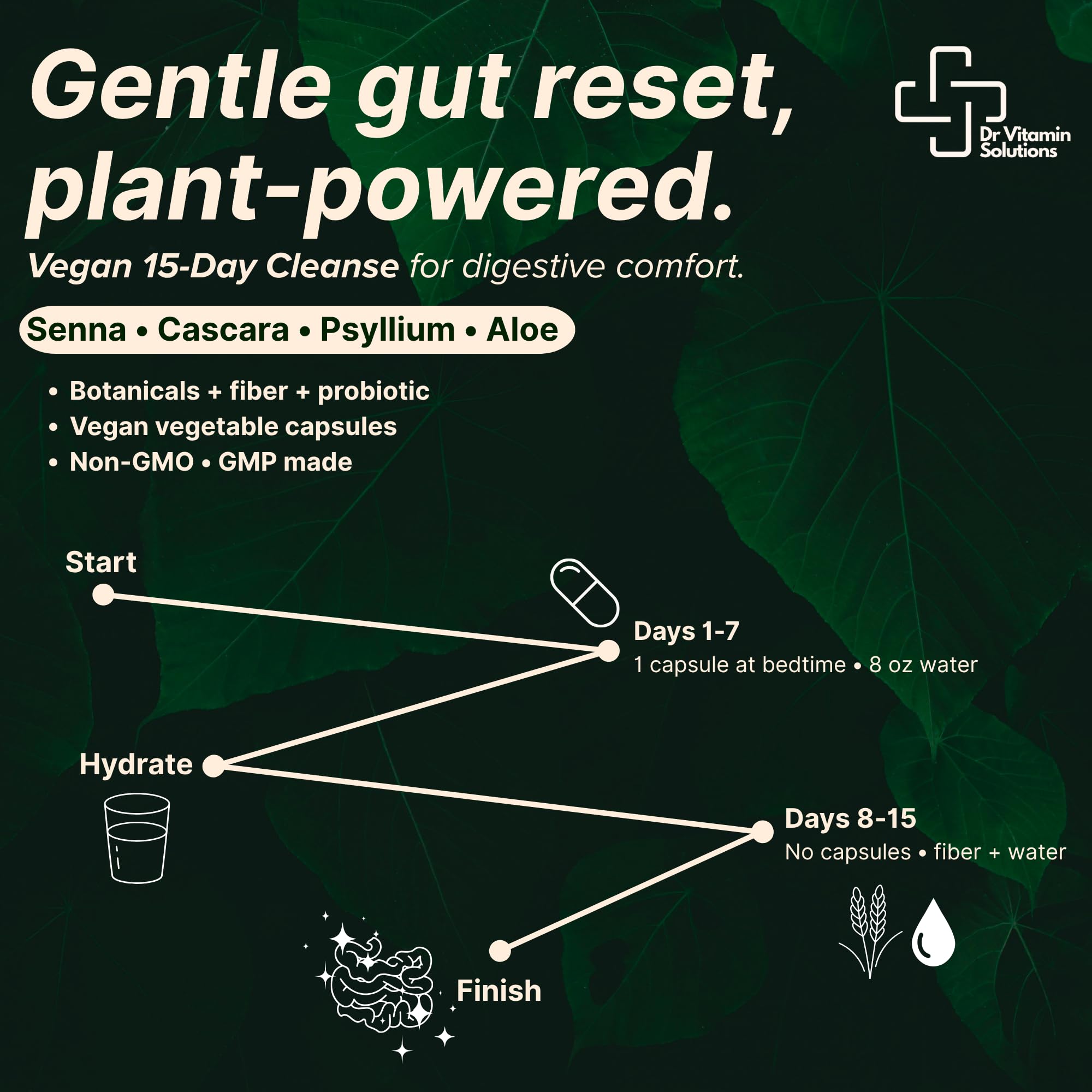 Vegan, Non-GMO certification and cGMP facility badge