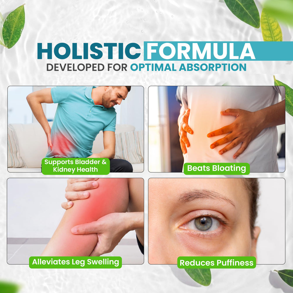 Water retention relief and weight control pills