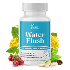 Front view of Dr Vitamin Solutions Diuretic Water Pills bottle with 60 capsules