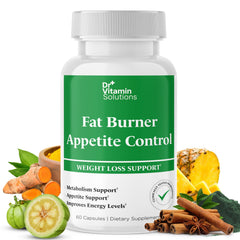 Front view of DR VITAMIN SOLUTIONS Fat Burner bottle – 60 capsules