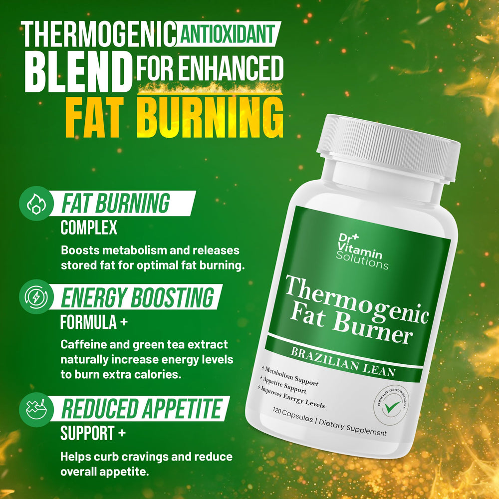 Ingredients list on DR VITAMIN SOLUTIONS Thermogenic Fat Burner bottle