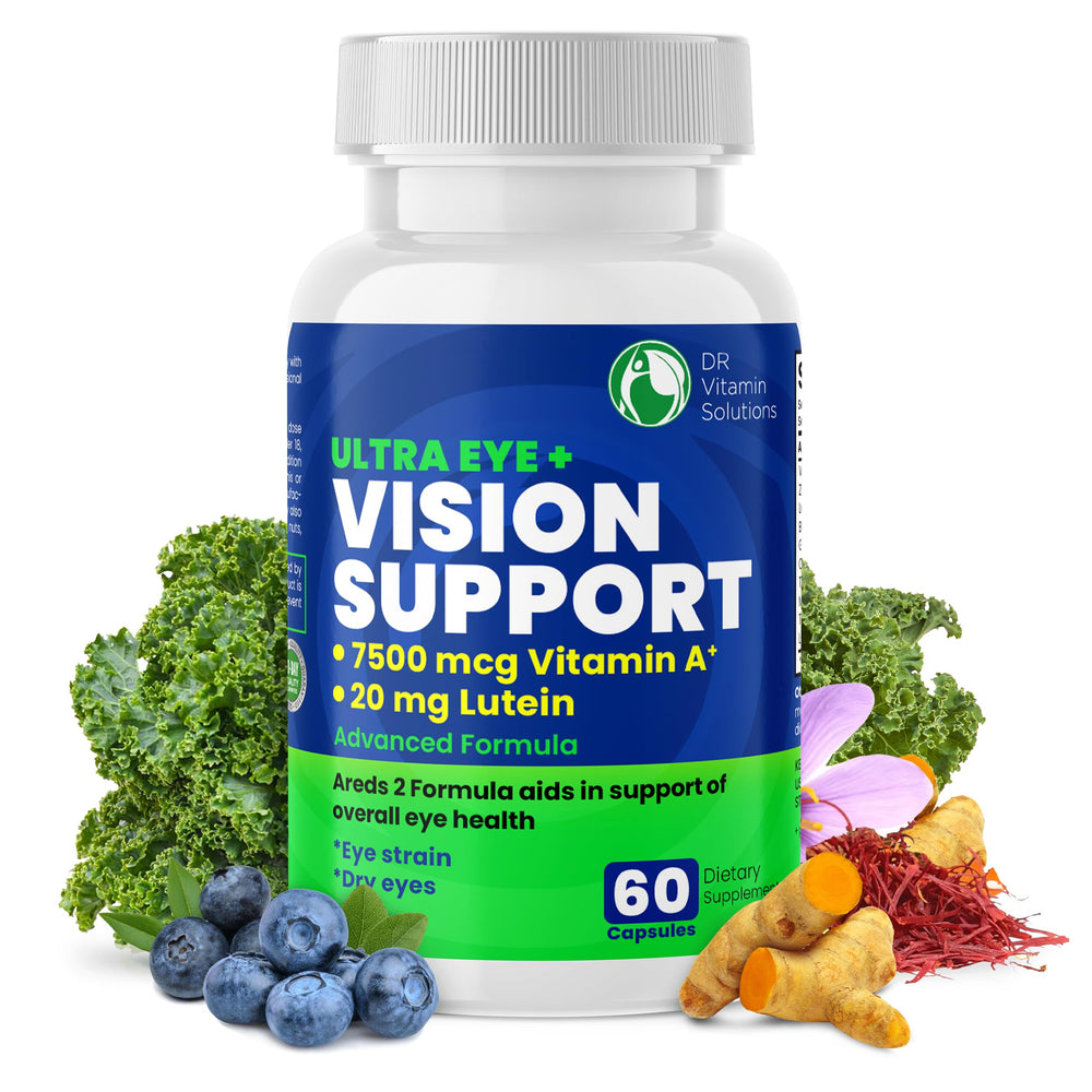Bottle of DR VITAMIN SOLUTIONS Vision Support eye vitamins, 60 capsules