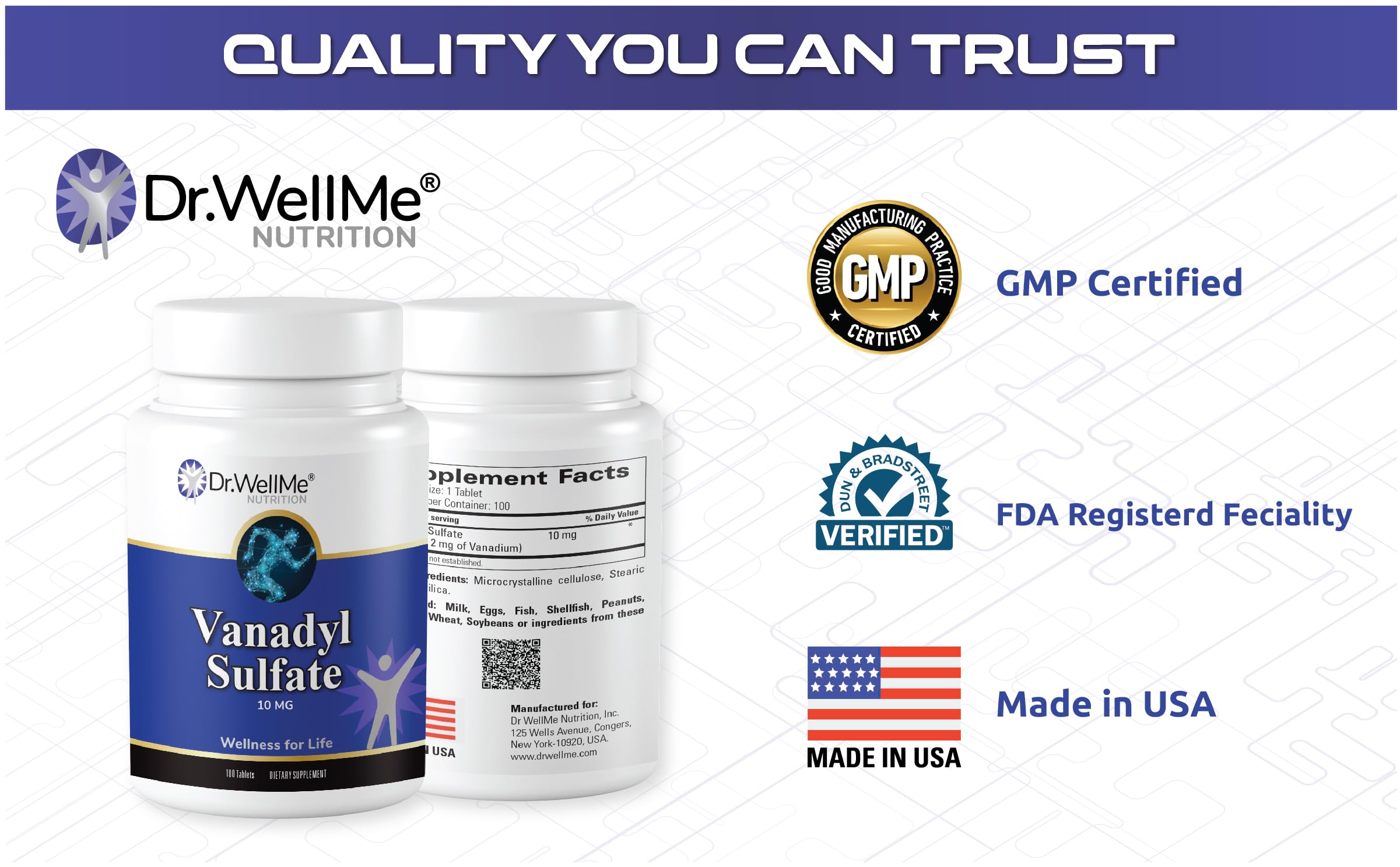 Dosage guidance for Dr. WellMe Vanadyl Sulfate 10mg