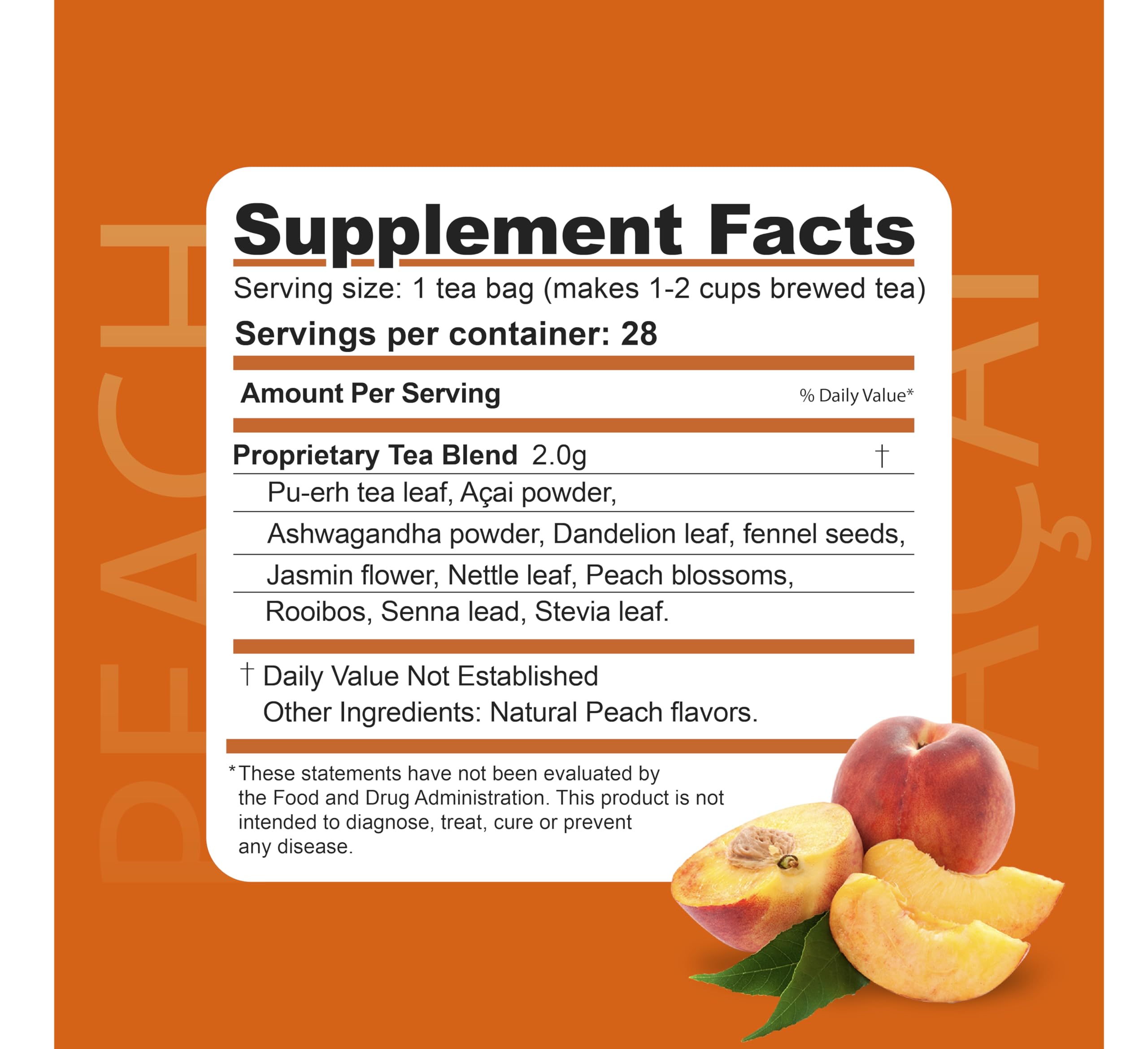 Dr. Zisman ZT Slimming Peach Tea steeping for flavorful aroma.