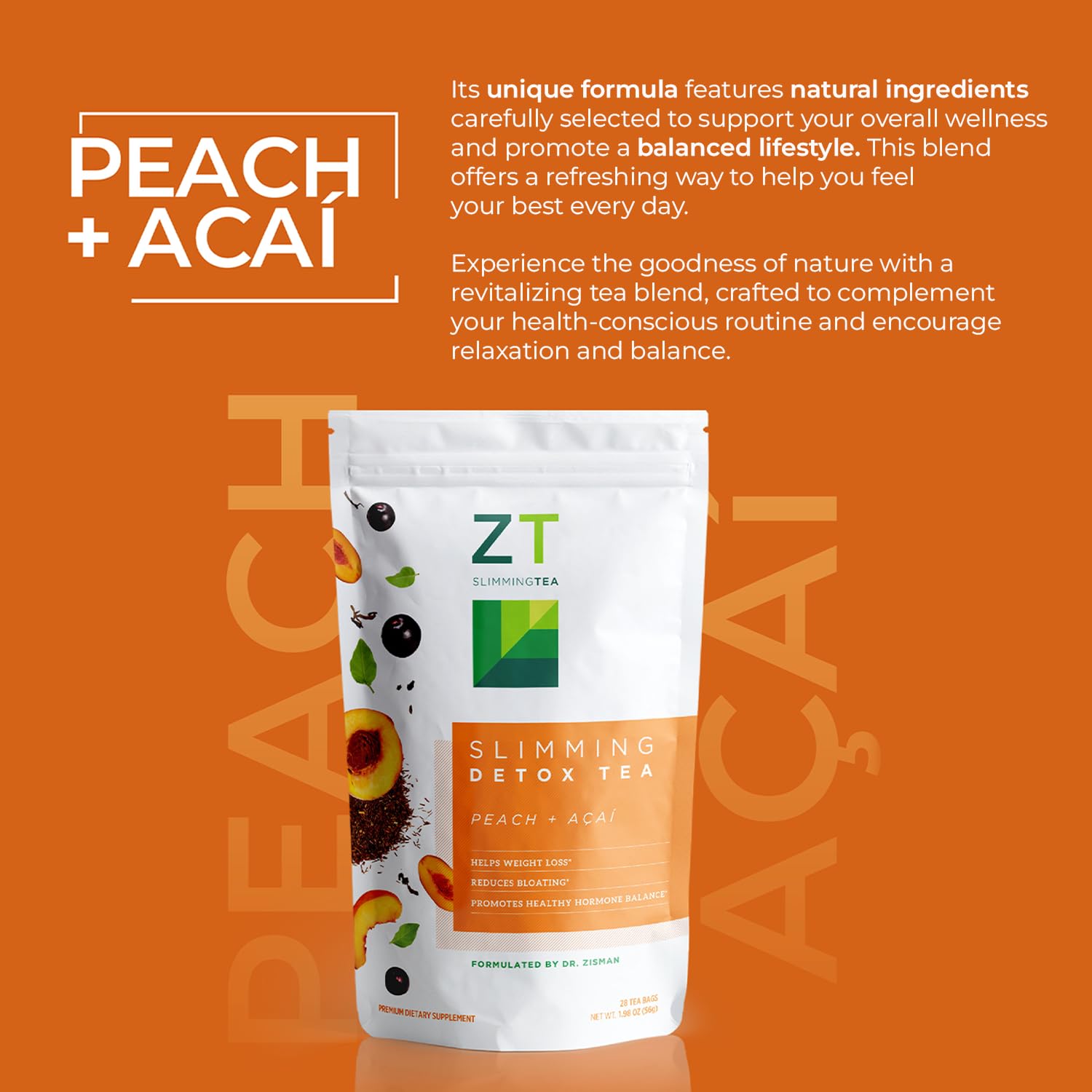 Dr. Zisman ZT Slimming Rooibos leaf closeup for flavor.