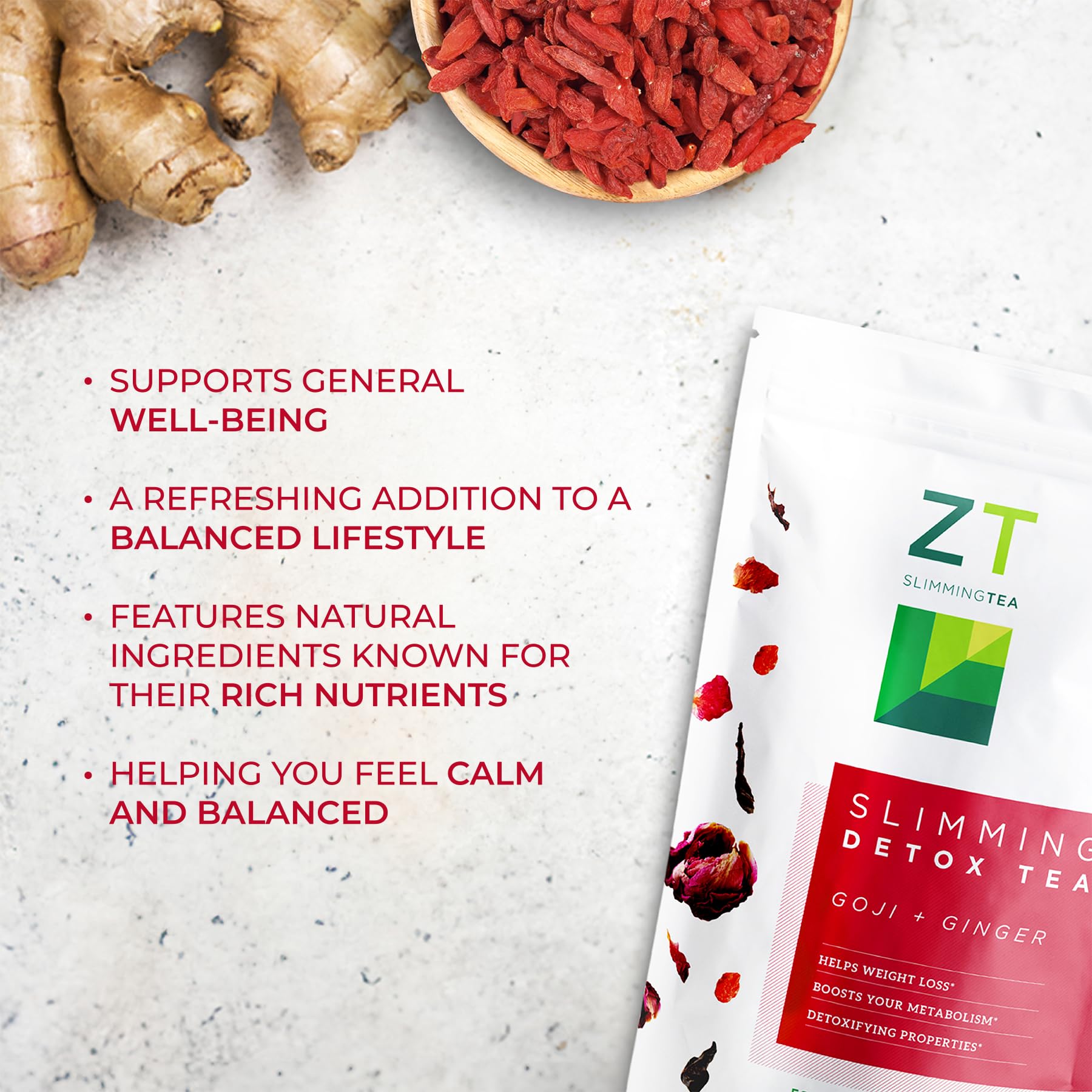 Dr. Zisman ZT Slimming Tea hot-iced serving image highlights versatile serving options for taste.