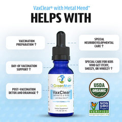 Child taking herbal detox drops from a dropper