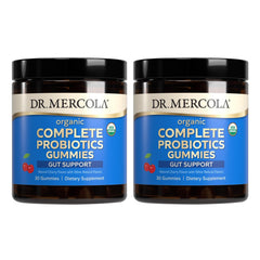 Two-pack bottle of Dr. Mercola Complete Probiotics Gummies