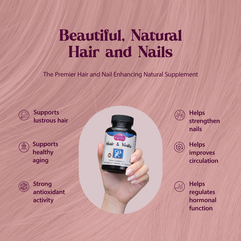 Close-up of hair and nails concept