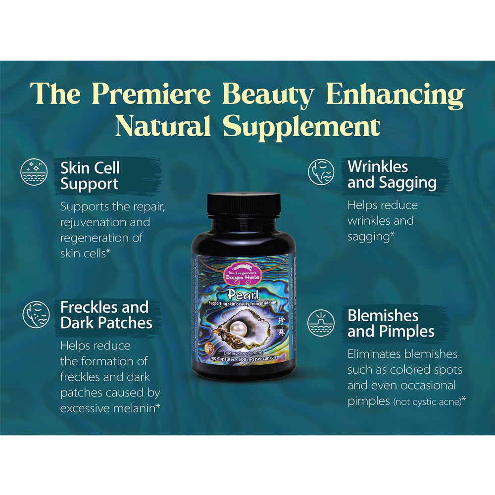 Close-up of Pearl Powder capsules