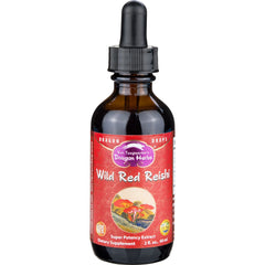 Dragon Herbs Wild Red Reishi Drops bottle on white background