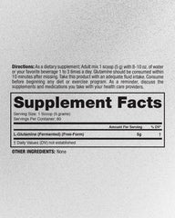 Fermented Glutamine powder with scoop