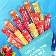 Dralot Sugar Free Electrolyte Powder packets arranged for display
