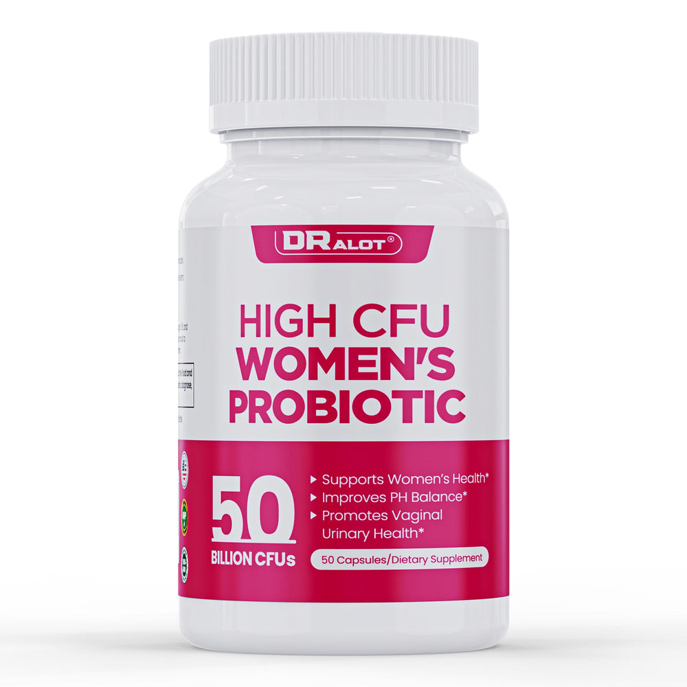 Close-up of Dralot Probiotics for Women with Super Enzyme Blend