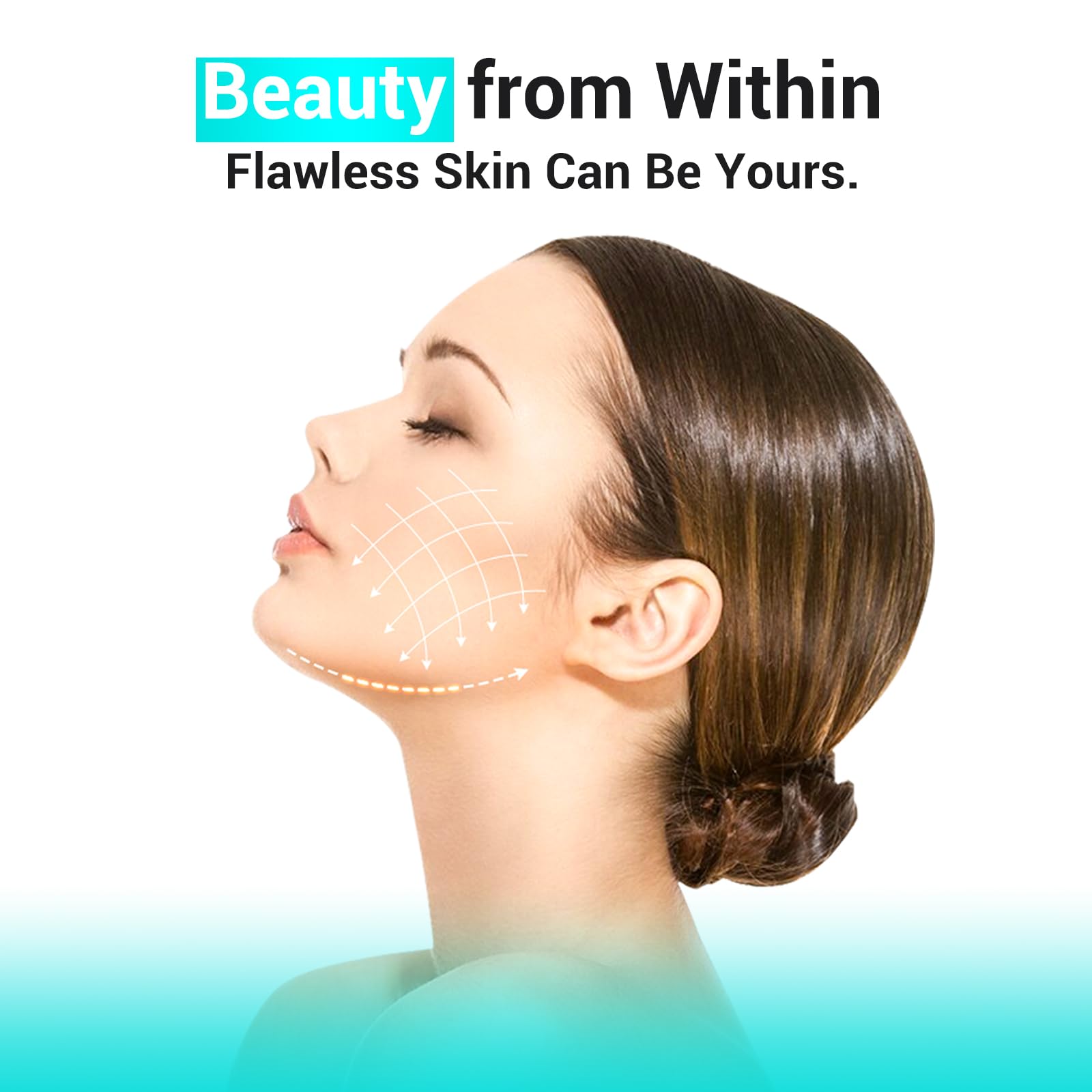 Product label highlighting Vitamin D3, Probiotics, and Collagen Peptides