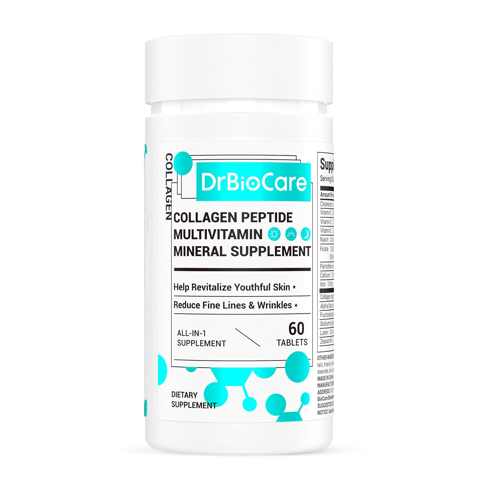 DrBioCare Collagen Peptides for Women bottle – 60 tablets