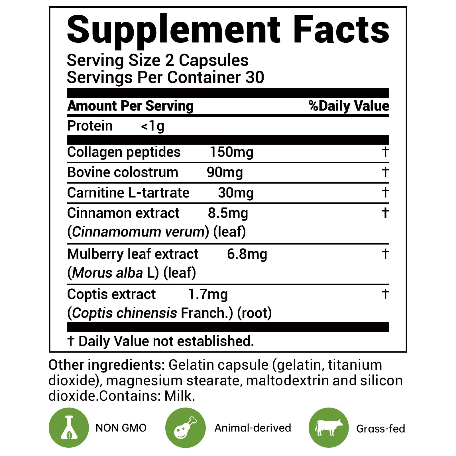Nutrition facts panel close-up