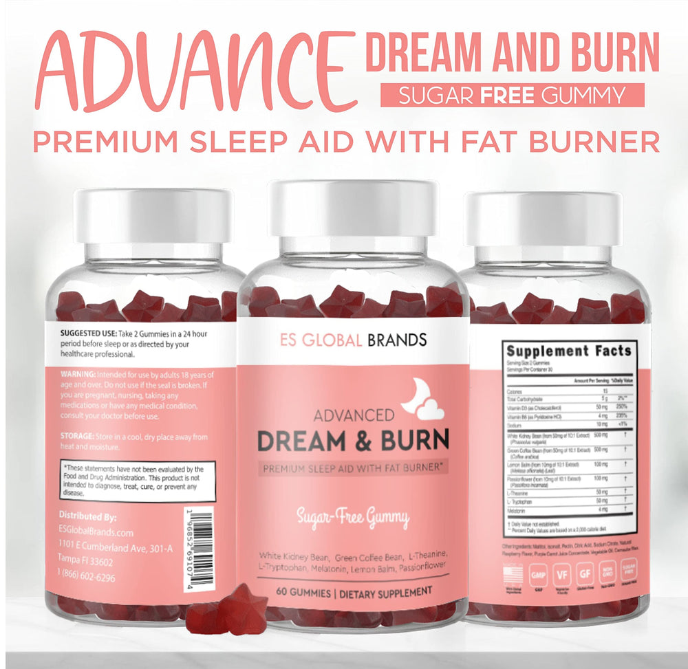 Melatonin, L-Theanine and L-Tryptophan ingredients in Dream & Burn