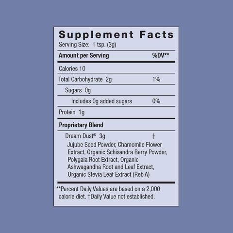 Prepared Dream Dust drink served in a glass for a tranquil night