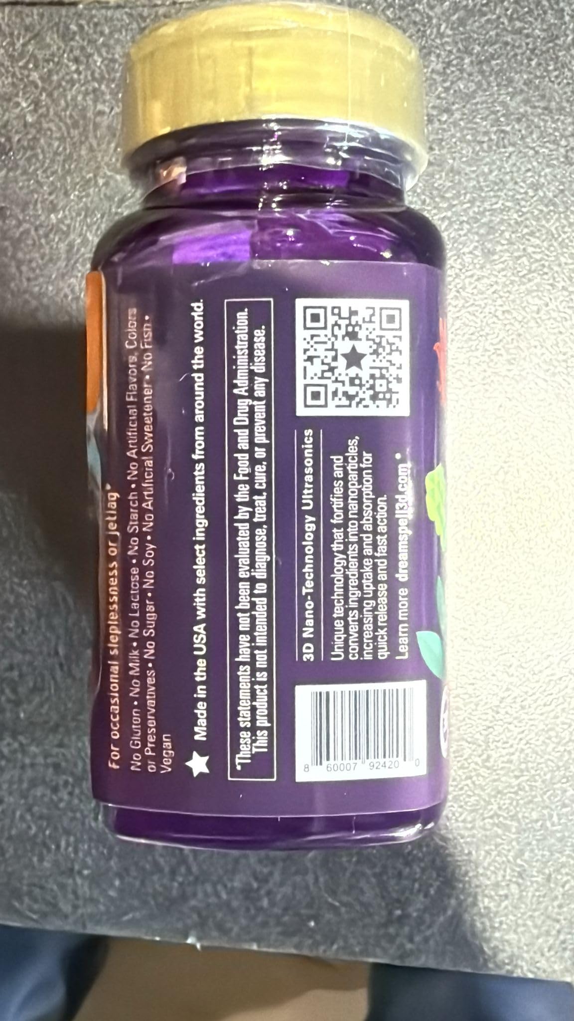 Graphic depiction of 3D Nano-Fortified Dream Spell formula