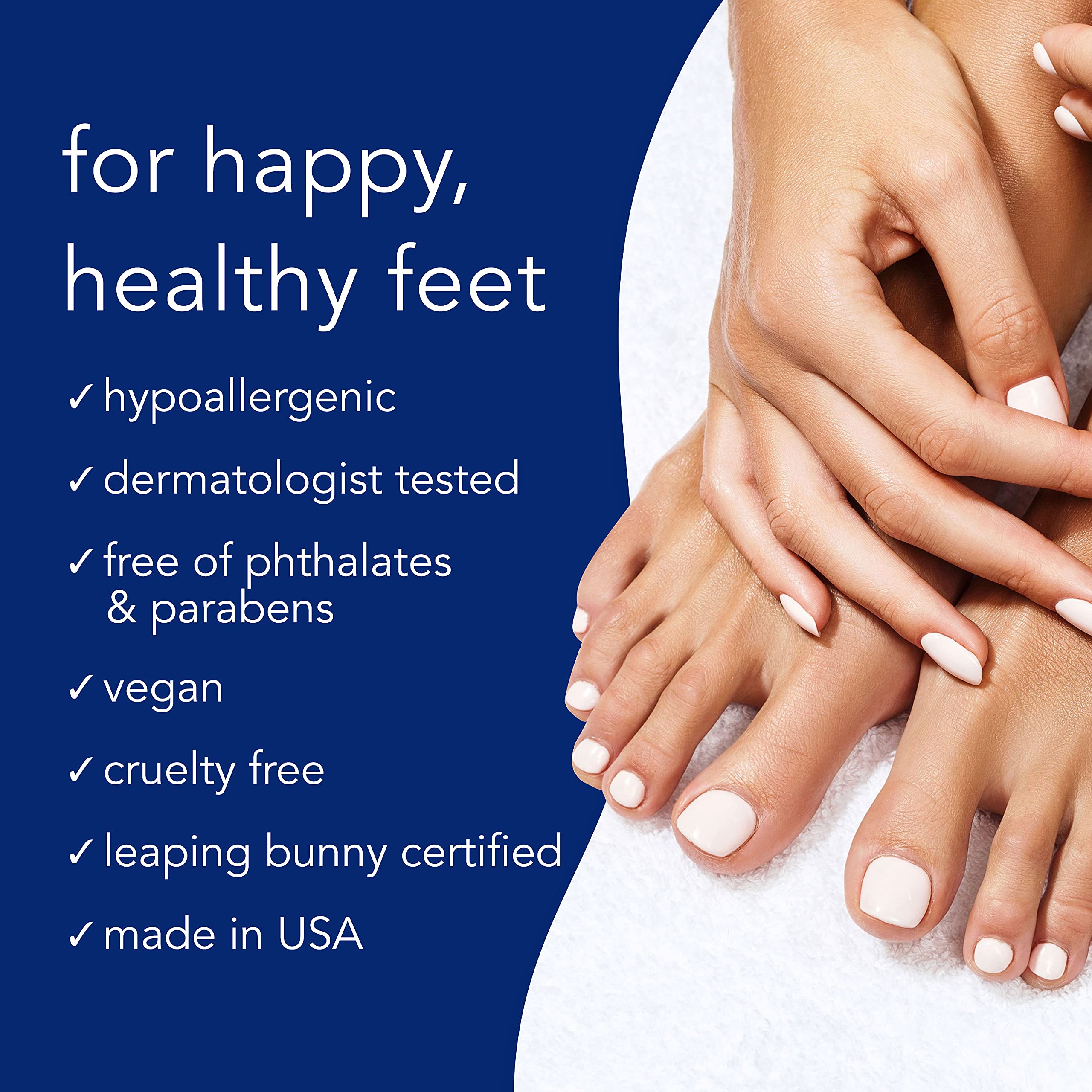 Applying Dream State Sleep Spray to the foot sole