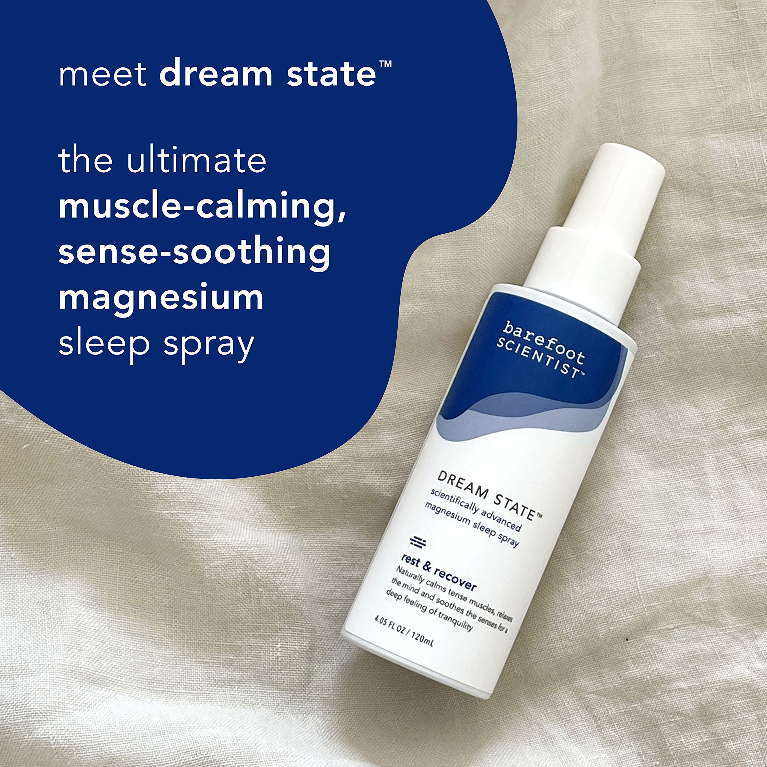 Dream State Magnesium Sleep Spray packaging display