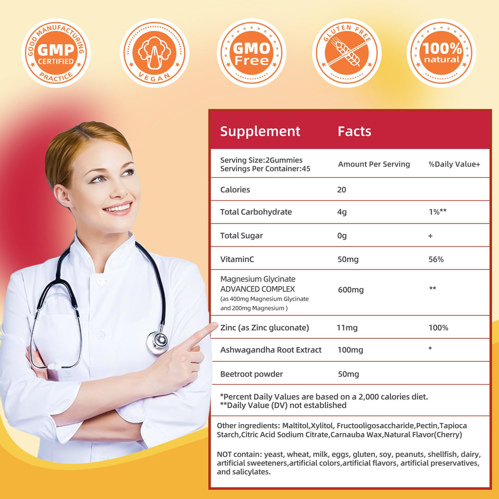 Zinc, Vitamin C and Beetroot icons on packaging