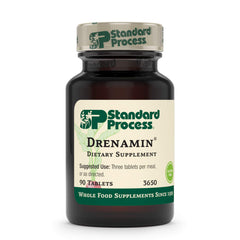 Drenamin adrenal support and 90-tablet bottle