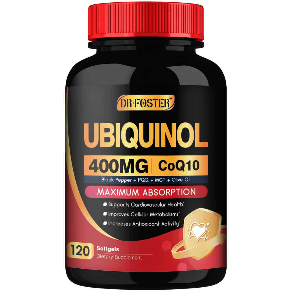 Hero image of DRFOSTER CoQ10 400mg Ubiquinol softgels for heart health