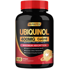 Hero image of DRFOSTER CoQ10 400mg Ubiquinol softgels for heart health