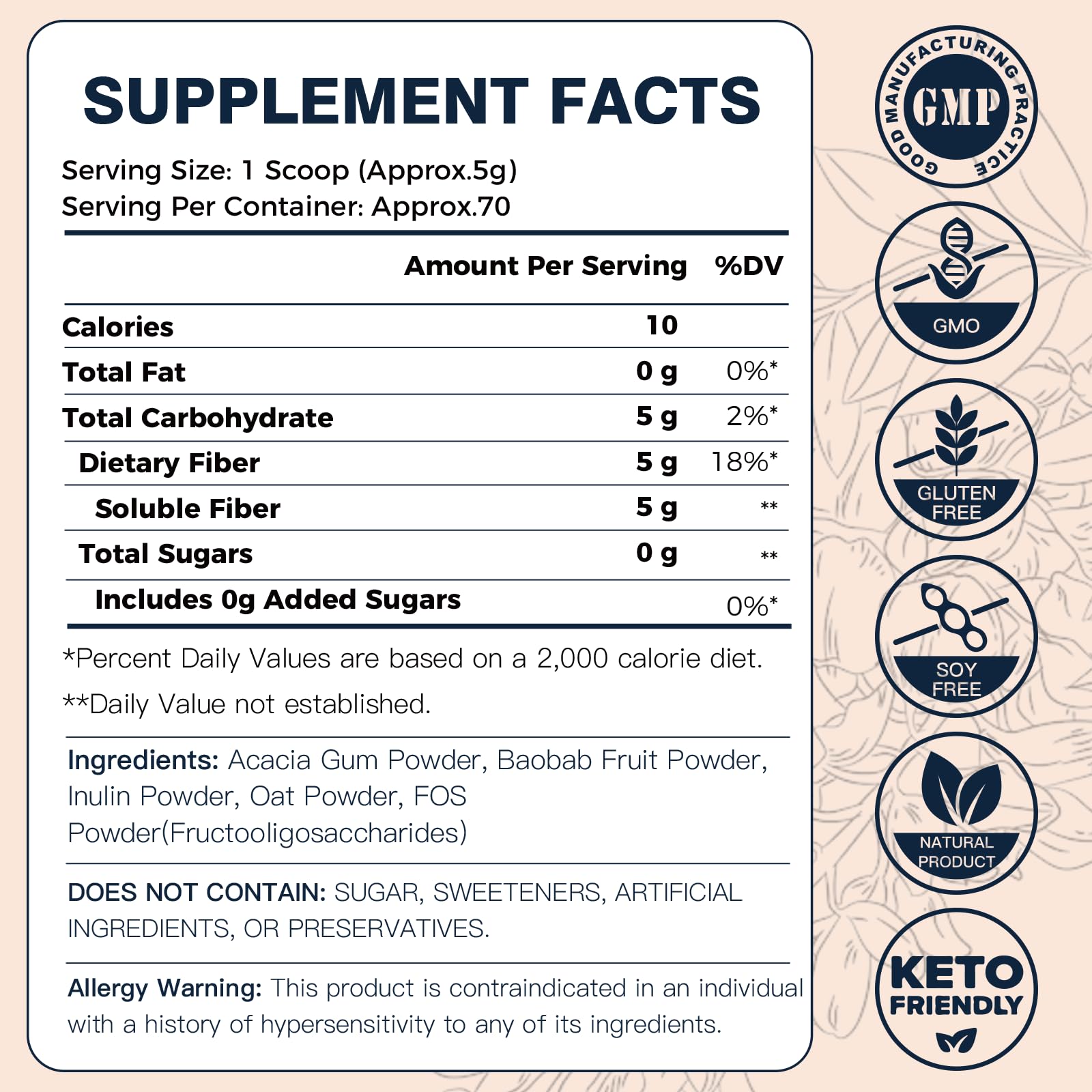 Vegan IBS-friendly icon and fiber symbols