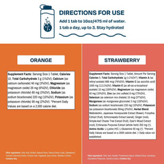 Drinklits Strawberry Daily Immune Support tablets closeup featuring vitamins and herbal blend.
