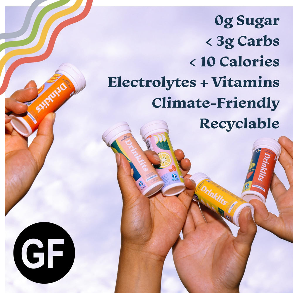 Drinklits Strawberry Daily Immune Support tube highlighting immune-friendly blend for daily wellness.