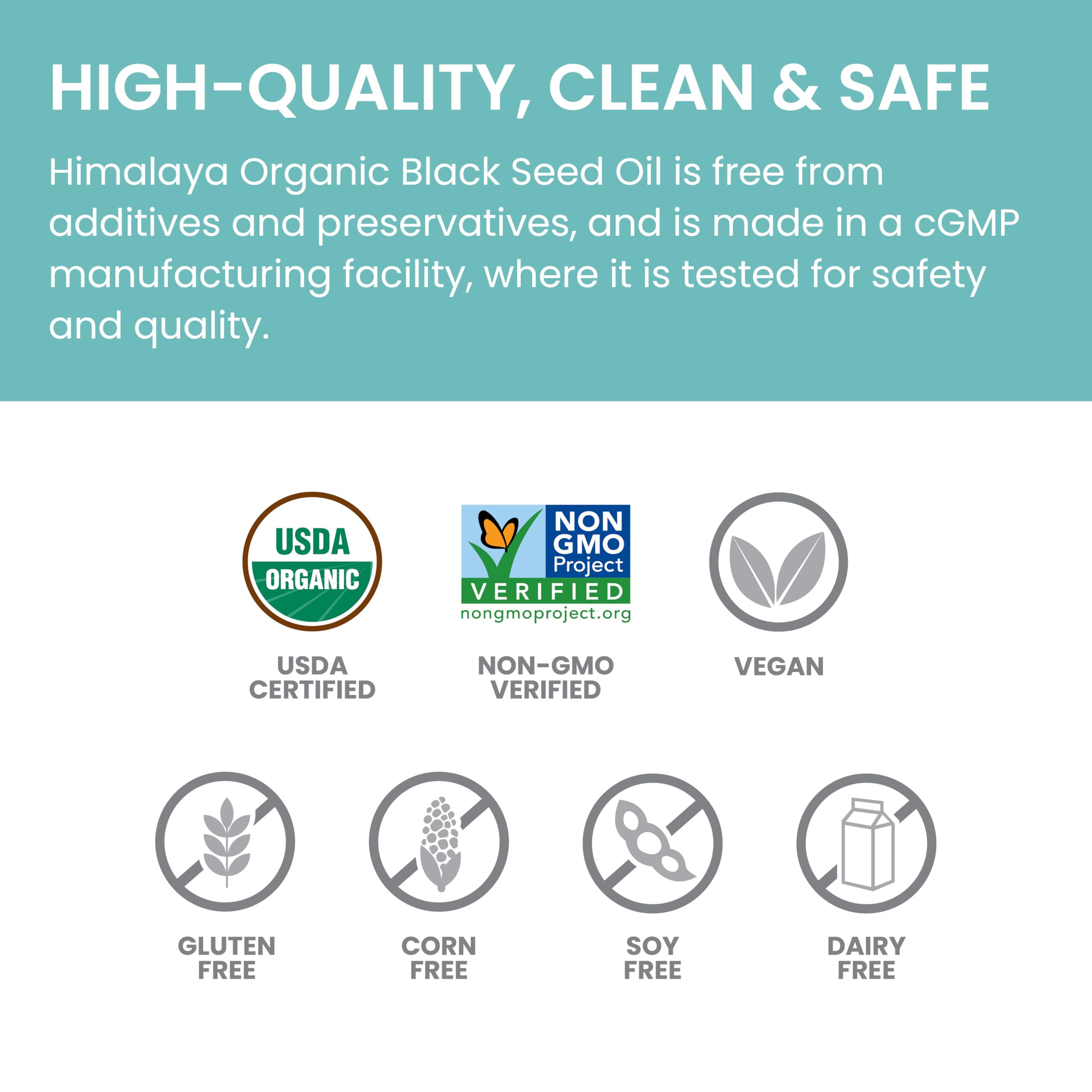 Drip-free pour spout on Himalaya black seed oil bottle