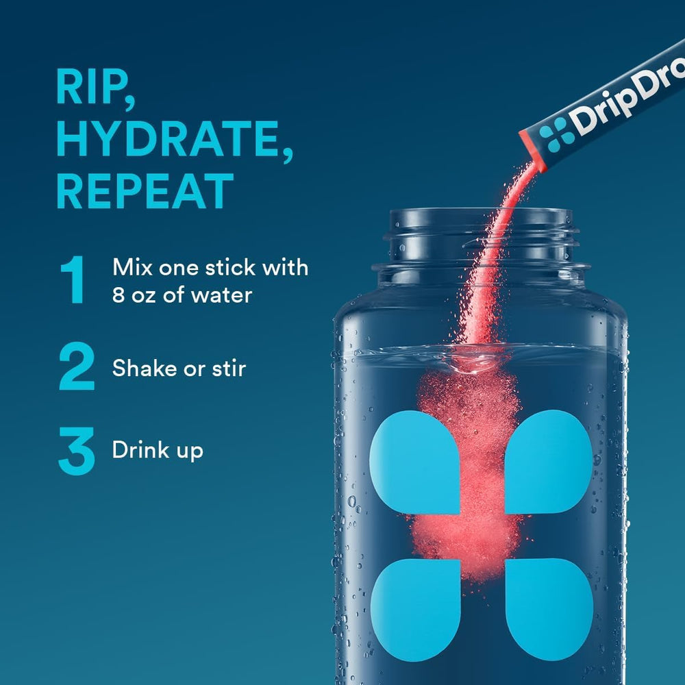 Close-up of Grape flavor electrolyte packet