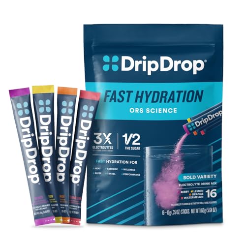 DripDrop Variety Pack hero image with Watermelon, Berry, Lemon, and Orange sticks