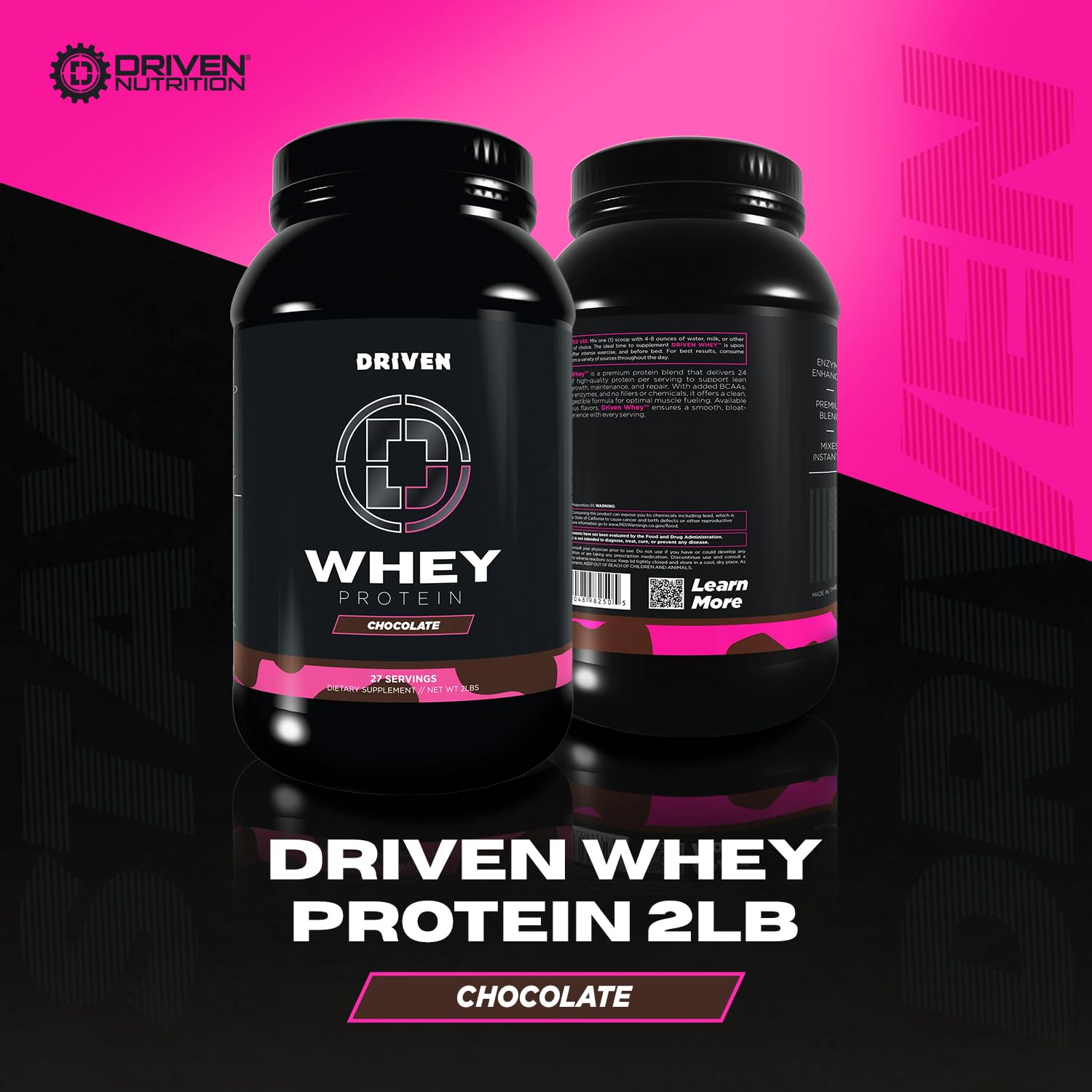 Driven Nutrition chocolate whey protein blends into milk for post workout recovery