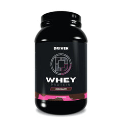 Driven Nutrition whey protein powder poured into a shake for post workout use