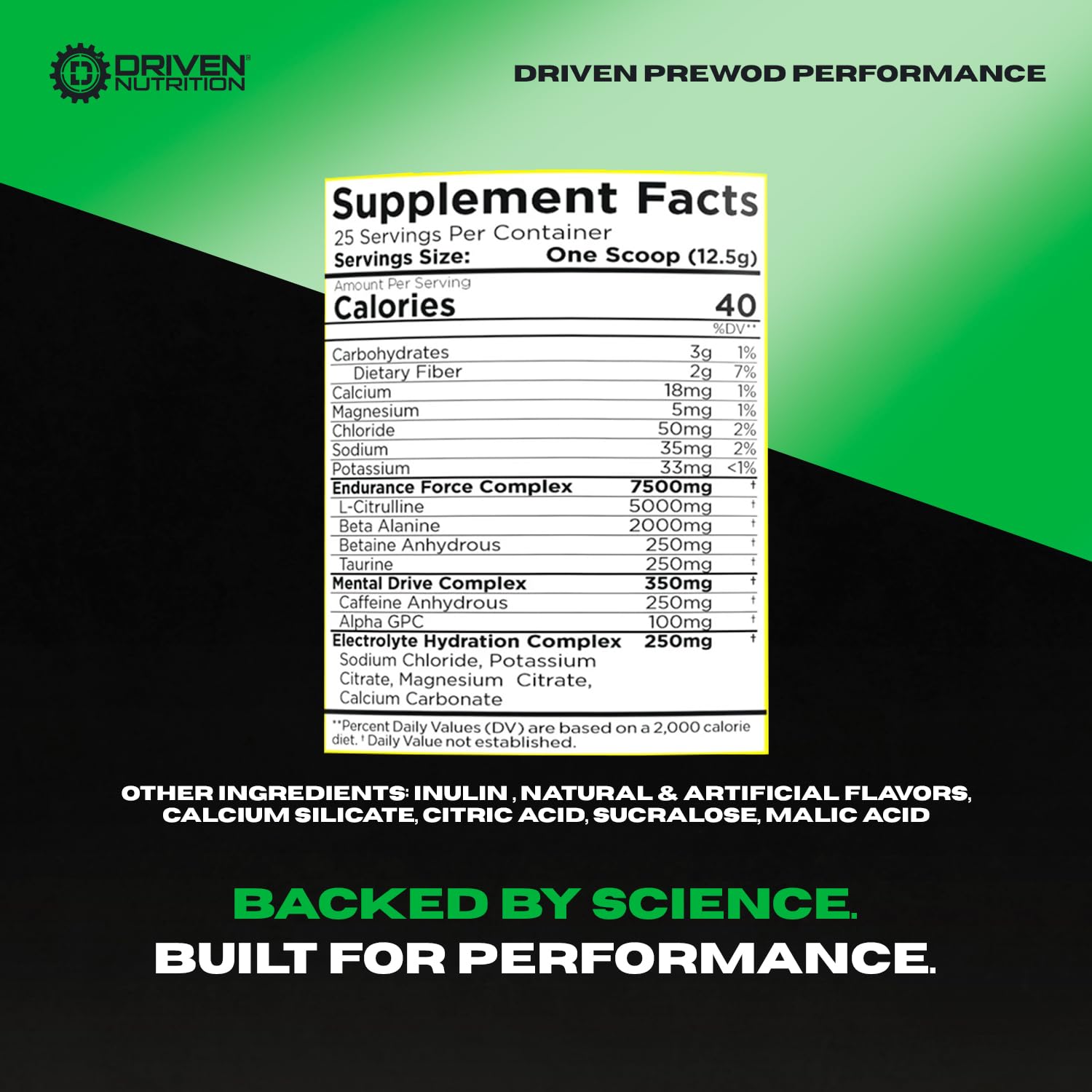 Driven Nutrition Pre WOD Blazin Cherry shot captures intense flavor and jitter-free focus for evening workouts.