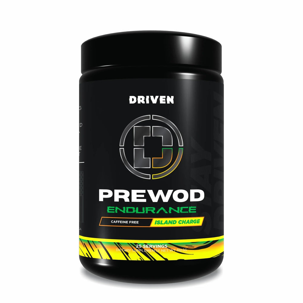 Driven PREWOD bottle pour shows stimulant-free energy for late workouts