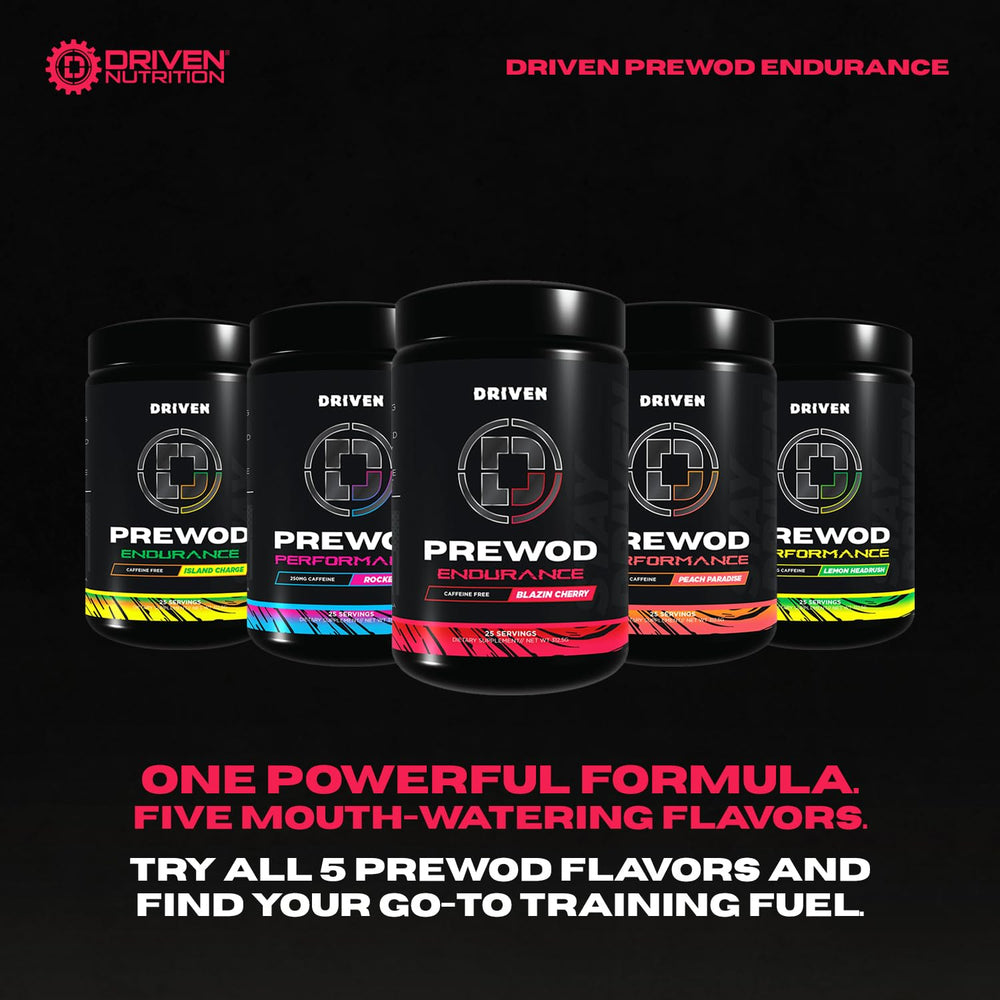 Close-up of key ingredients in PREWOD caffeine-free formula like citrulline and beta-alanine