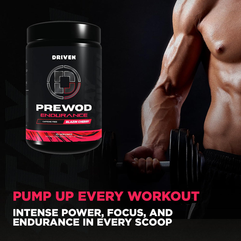 Driven PREWOD caffeine-free label highlights beta-alanine and citrulline for endurance support