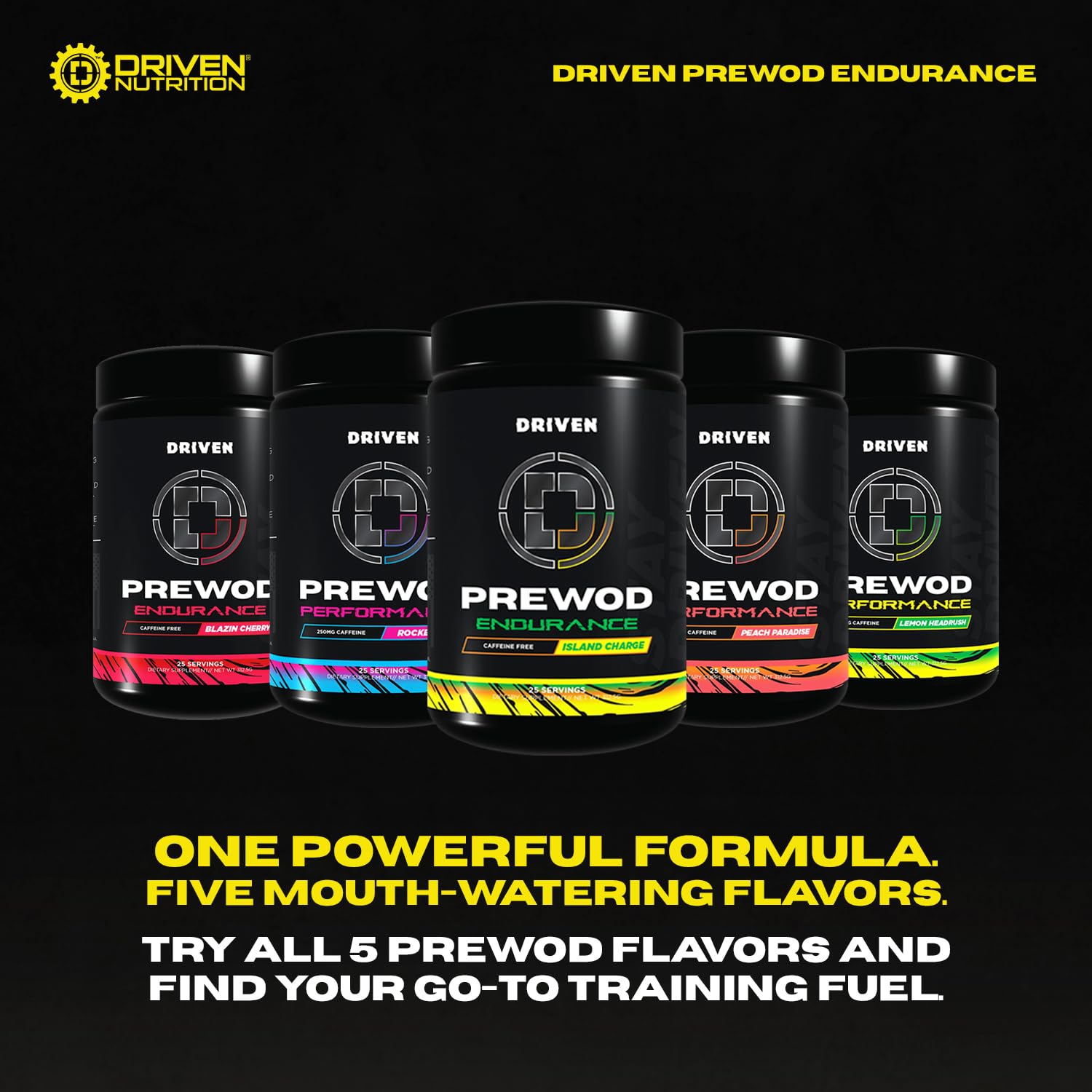 Driven PREWOD Blazin Cherry flavor demonstrates sugar-free taste for high-intensity training