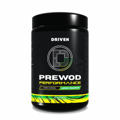 Driven Nutrition Pre WOD Rocket Pop can closeup shows clean energy for intense workouts.
