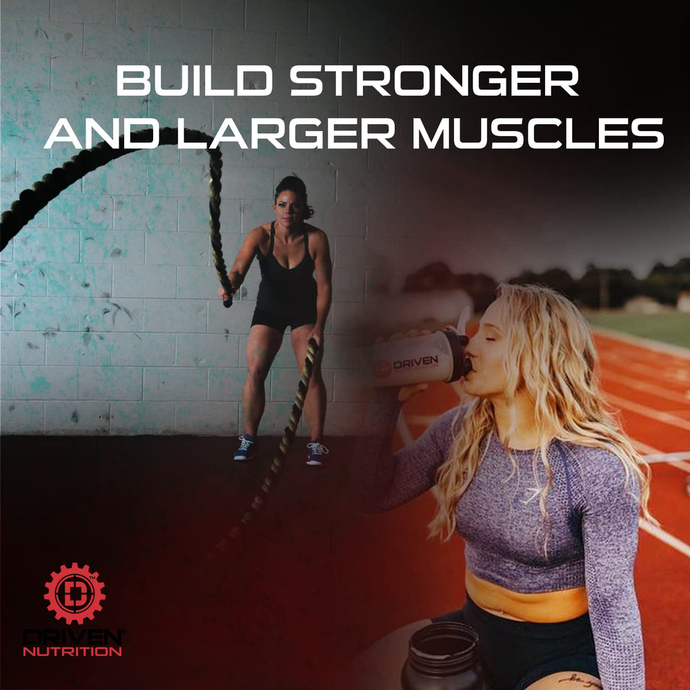 Driven WHEY banana pie milkshake showcases creamy texture and flavor.