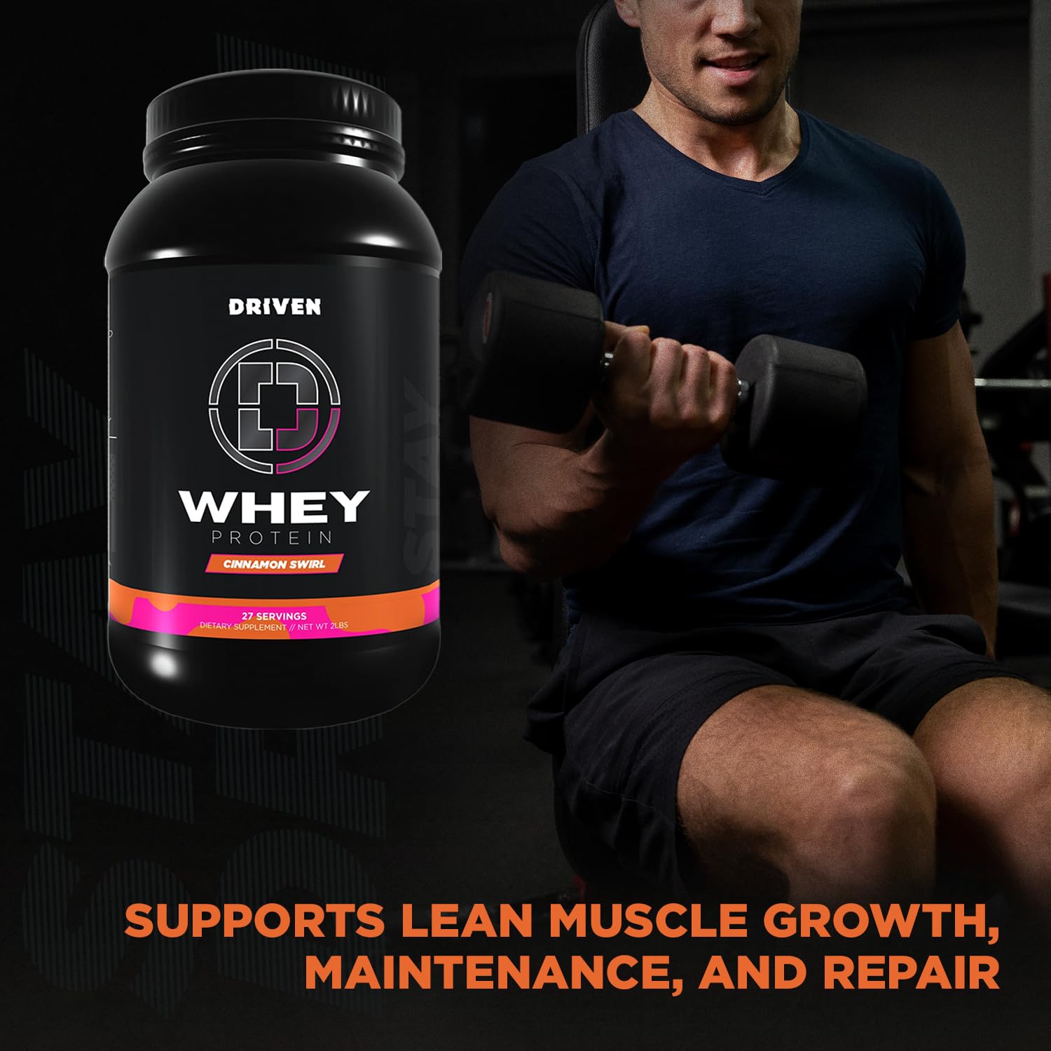 Driven WHEY Instantized mix dissolves easily in water for quick protein.